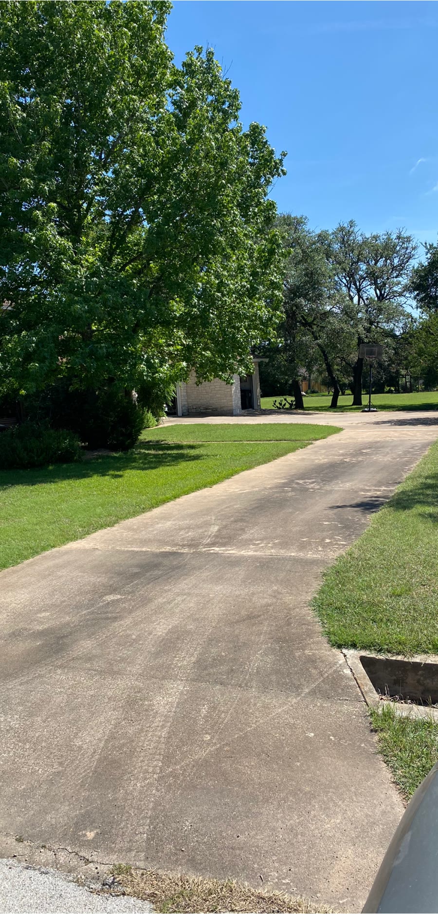 Walkway before cleaning